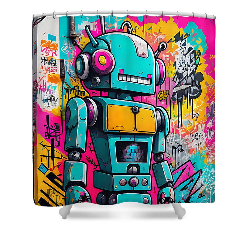 Circuit Splendor Shower Curtain by JB Studio â€” main product image
