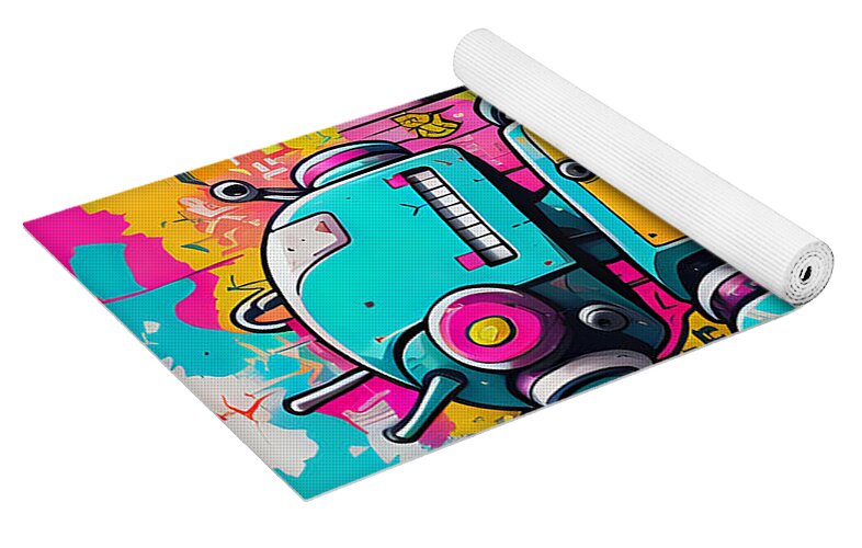 Circuit Splendor Yoga Mat by JB Studio â€” close-up detail of artwork