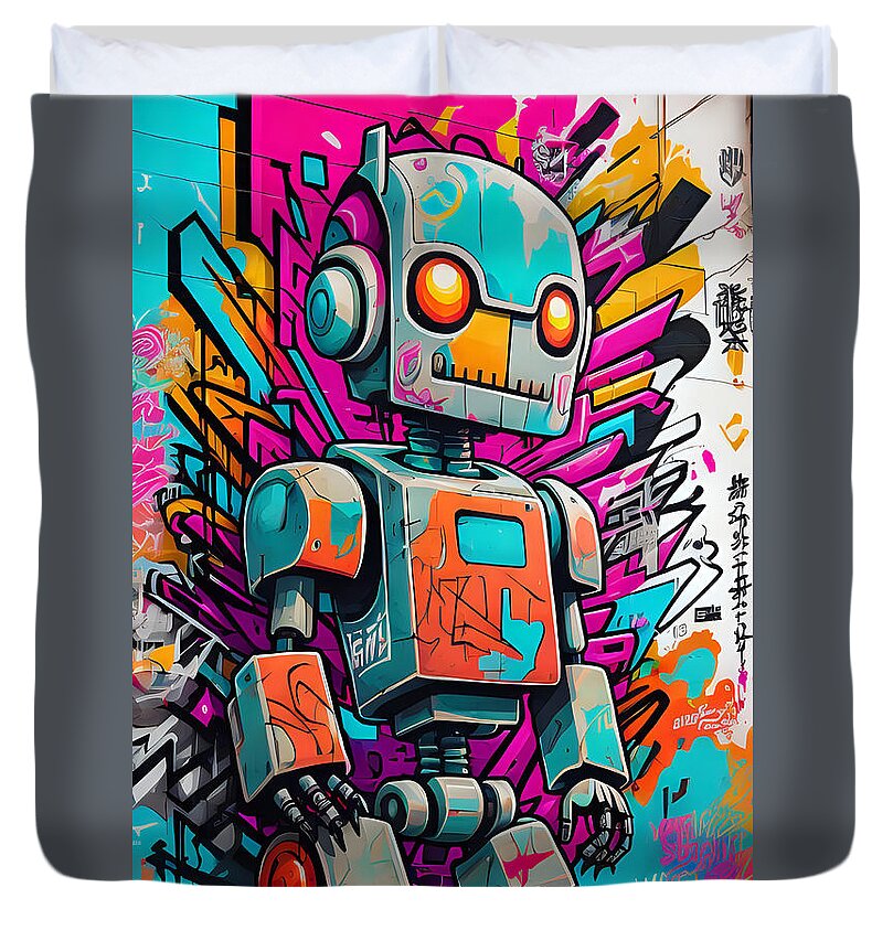 Circuit Splendor Duvet Cover by JB Studio â€” main product image