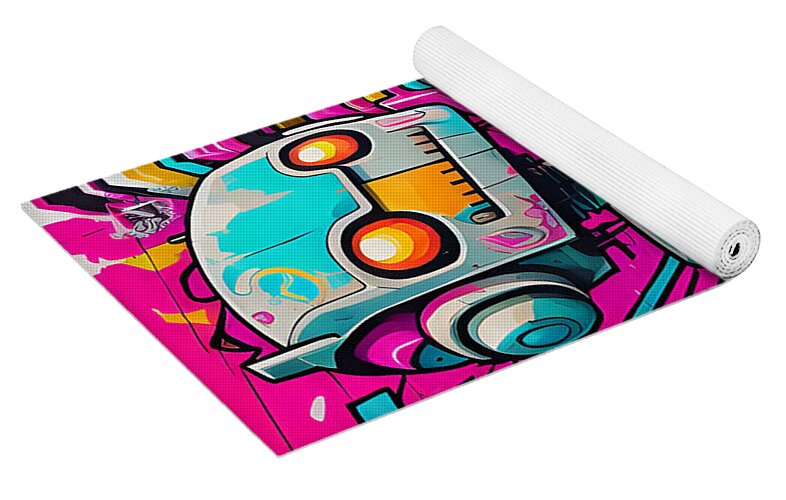 Circuit Splendor Yoga Mat by JB Studio â€” close-up detail of artwork