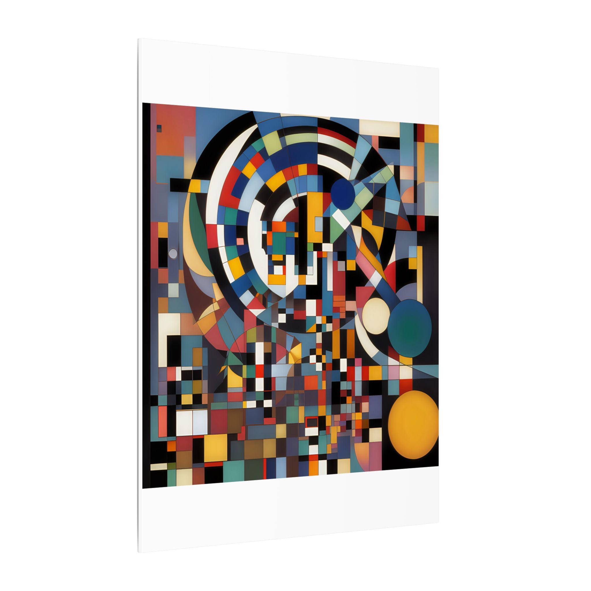 Abstract Reverie #9 gallery-wrapped canvas print â€” color wave abstract in indigo and rose, JB Studio â€” view 125