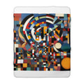 Abstract Reverie Fleece Blanket by JB Studio â€” lifestyle in-room view