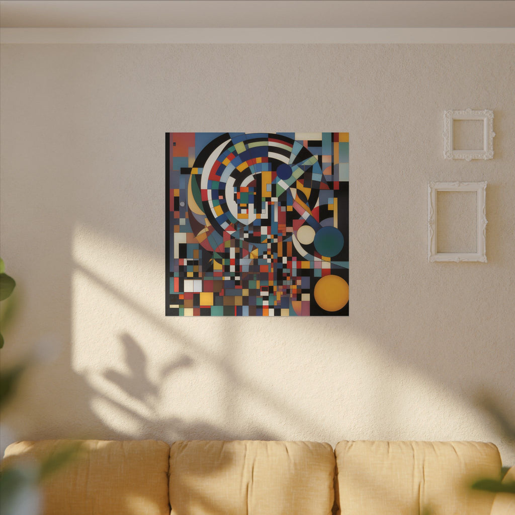 Abstract Reverie #9 gallery-wrapped canvas print â€” color wave abstract in indigo and rose, JB Studio â€” view 120