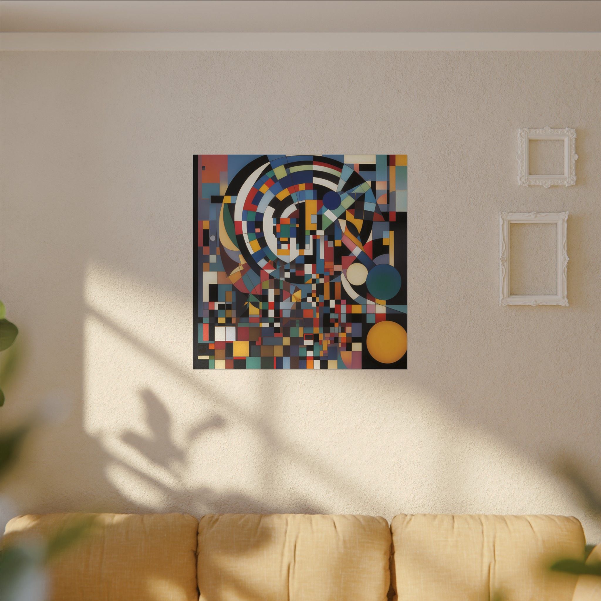 Abstract Reverie #9 gallery-wrapped canvas print â€” color wave abstract in indigo and rose, JB Studio â€” view 120
