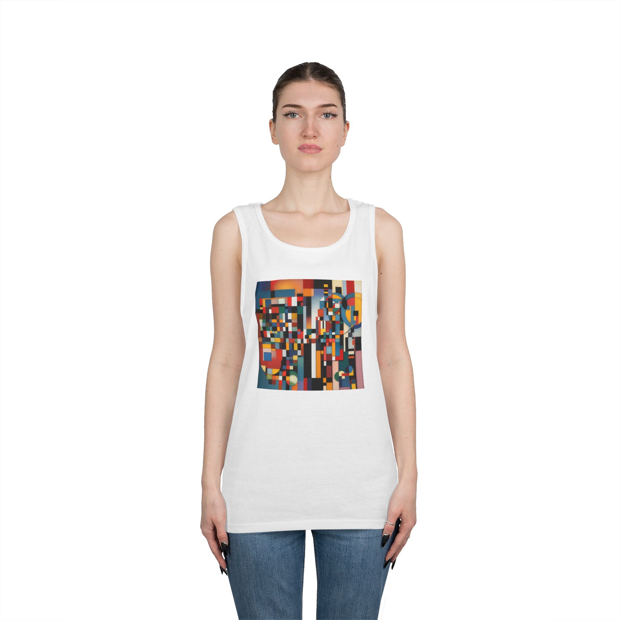 Abstract Reverie Tank Top by JB Studio â€” close-up detail of artwork