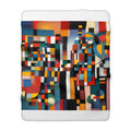 Abstract Reverie Fleece Blanket by JB Studio â€” lifestyle in-room view