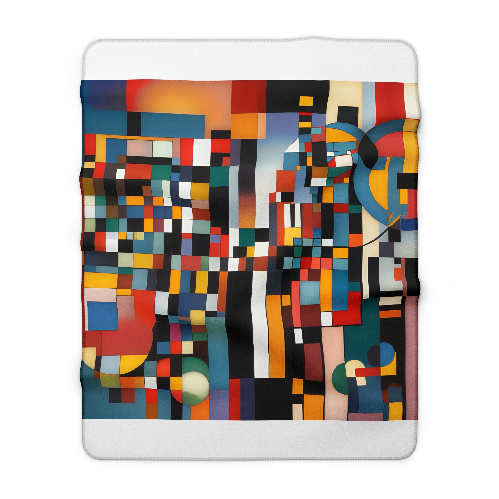 Abstract Reverie Fleece Blanket by JB Studio â€” lifestyle in-room view