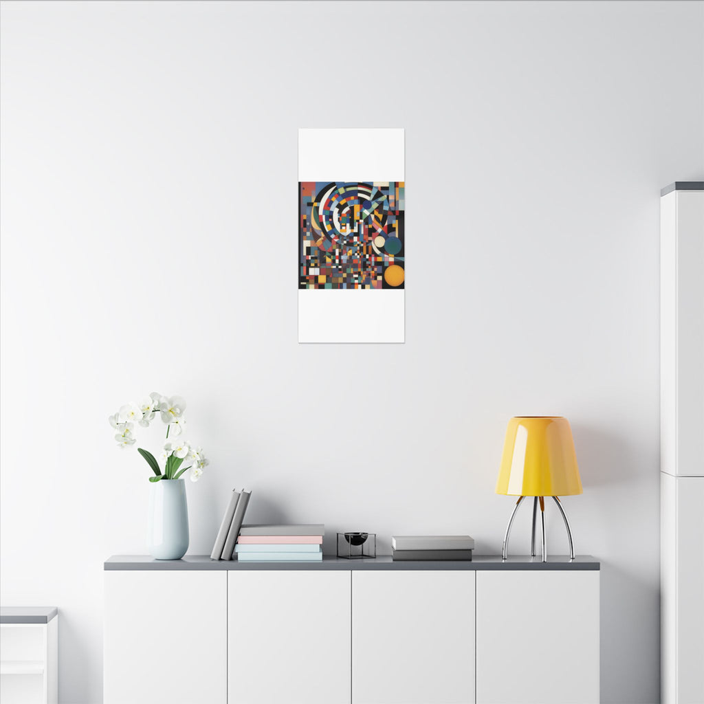 Abstract Reverie #9 gallery-wrapped canvas print â€” color wave abstract in indigo and rose, JB Studio â€” view 166