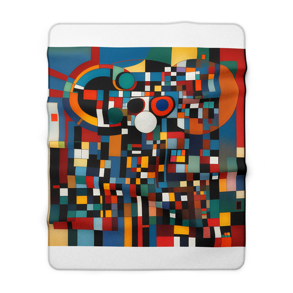 Abstract Reverie Fleece Blanket by JB Studio â€” lifestyle in-room view