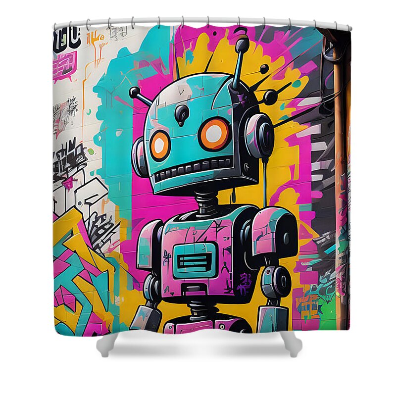 Circuit Splendor Shower Curtain by JB Studio â€” main product image