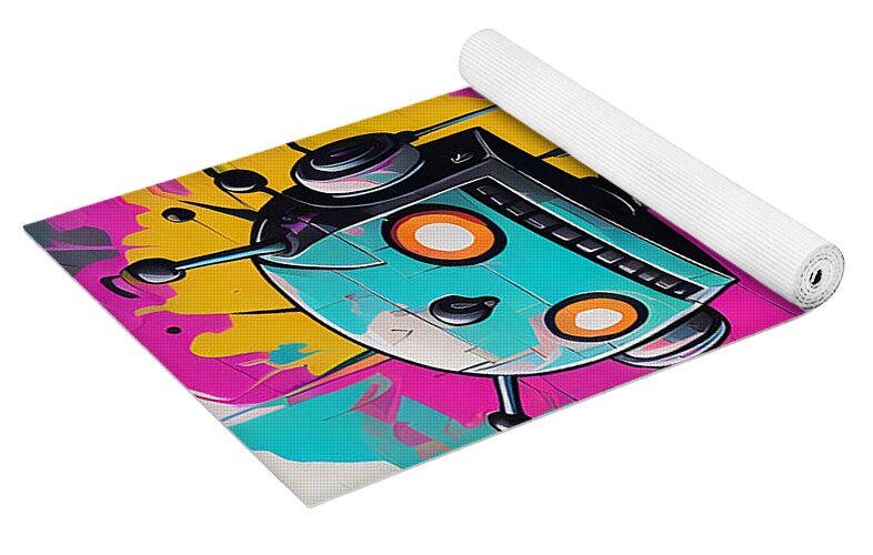 Circuit Splendor Yoga Mat by JB Studio â€” close-up detail of artwork