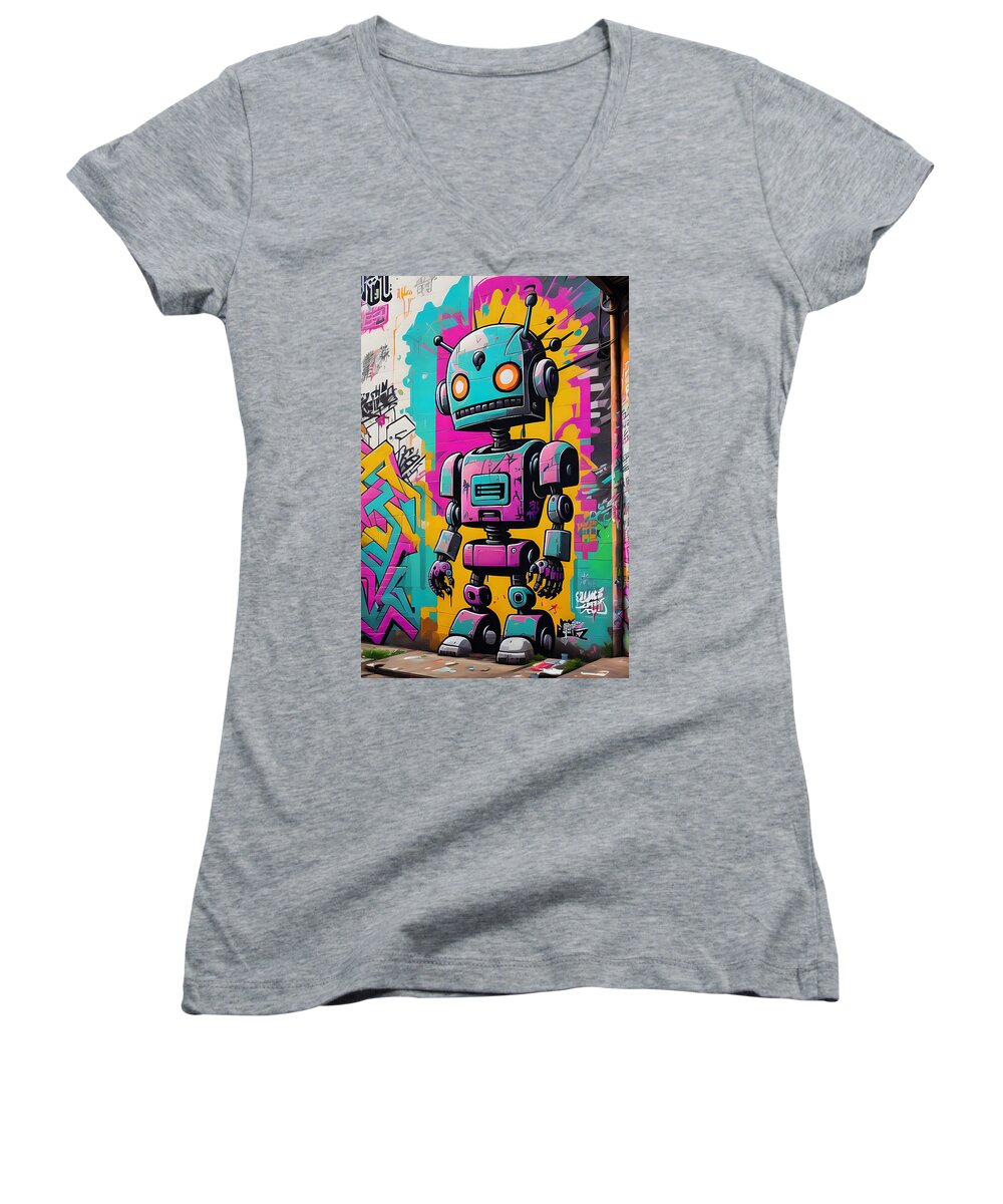 Circuit Splendor Women's V-Neck T-Shirt by JB Studio â€” main product image