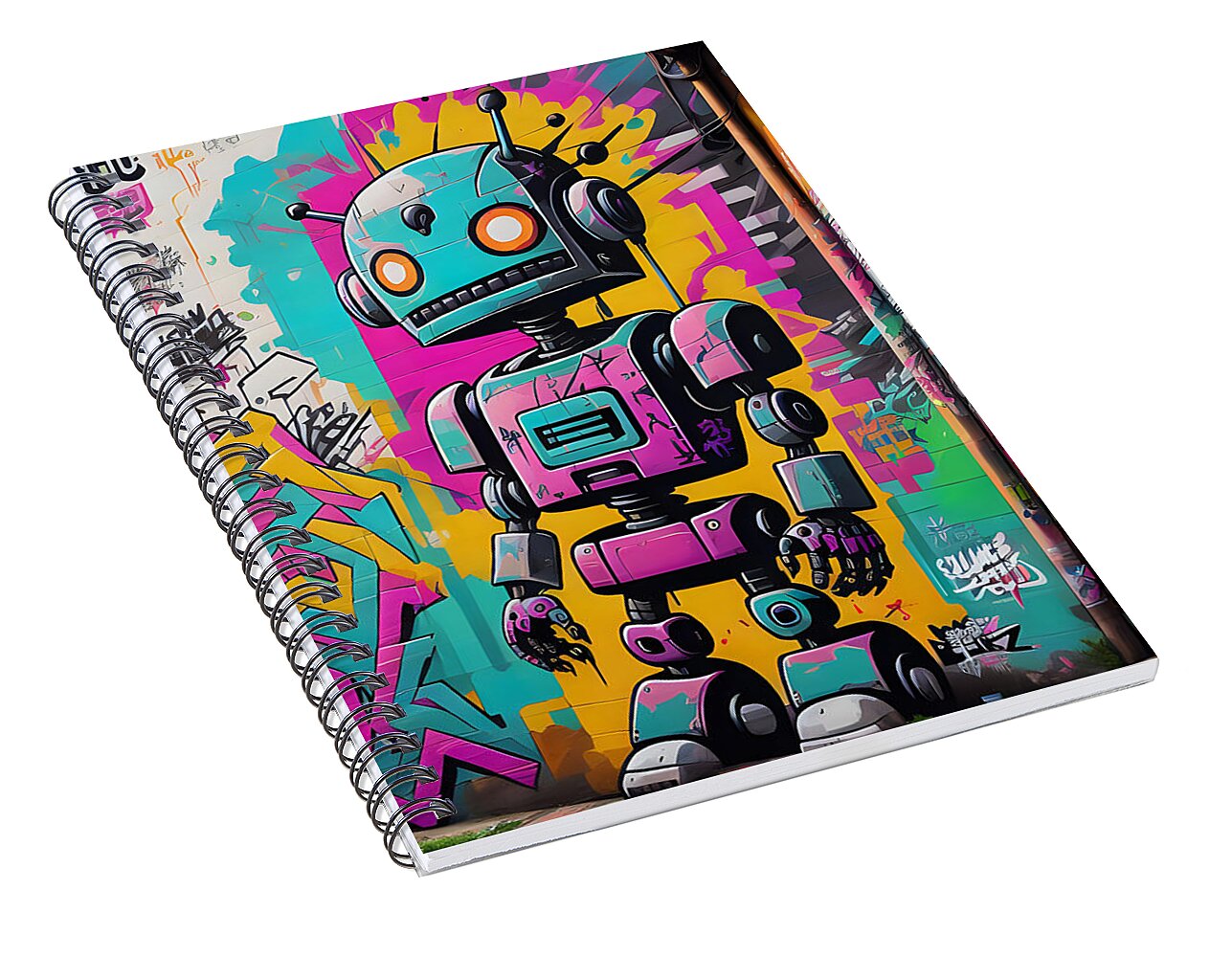 Circuit Splendor Spiral Notebook by JB Studio â€” alternate angle view
