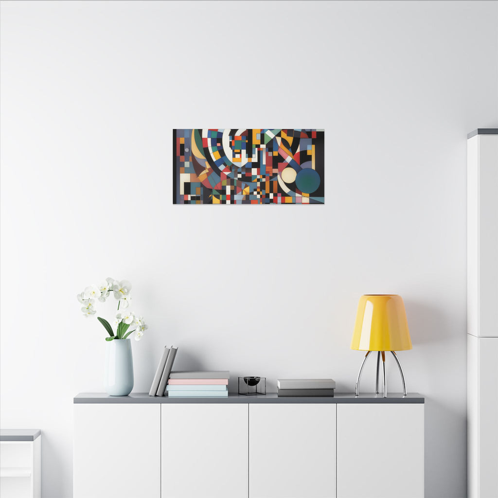 Abstract Reverie #9 gallery-wrapped canvas print â€” color wave abstract in indigo and rose, JB Studio â€” view 214
