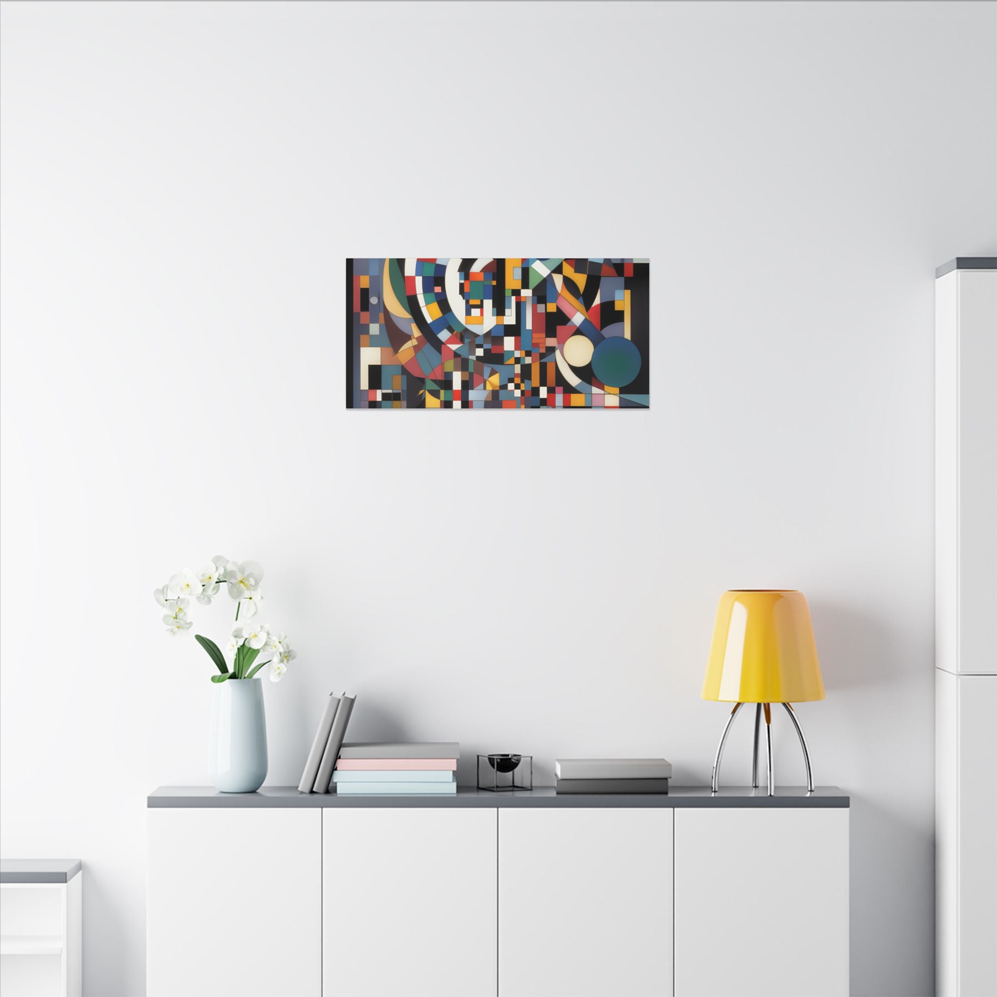 Abstract Reverie #9 gallery-wrapped canvas print â€” color wave abstract in indigo and rose, JB Studio â€” view 214