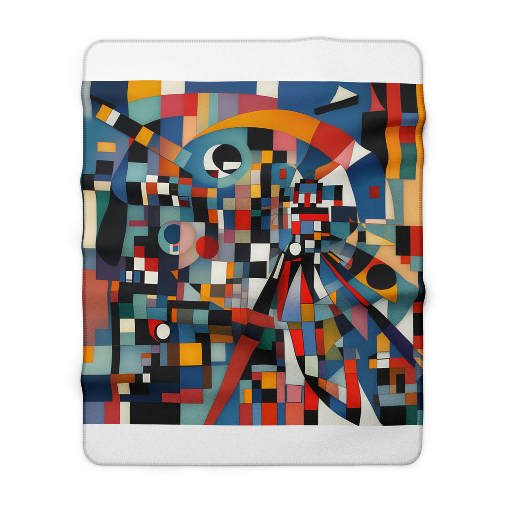 Abstract Reverie Fleece Blanket by JB Studio â€” lifestyle in-room view