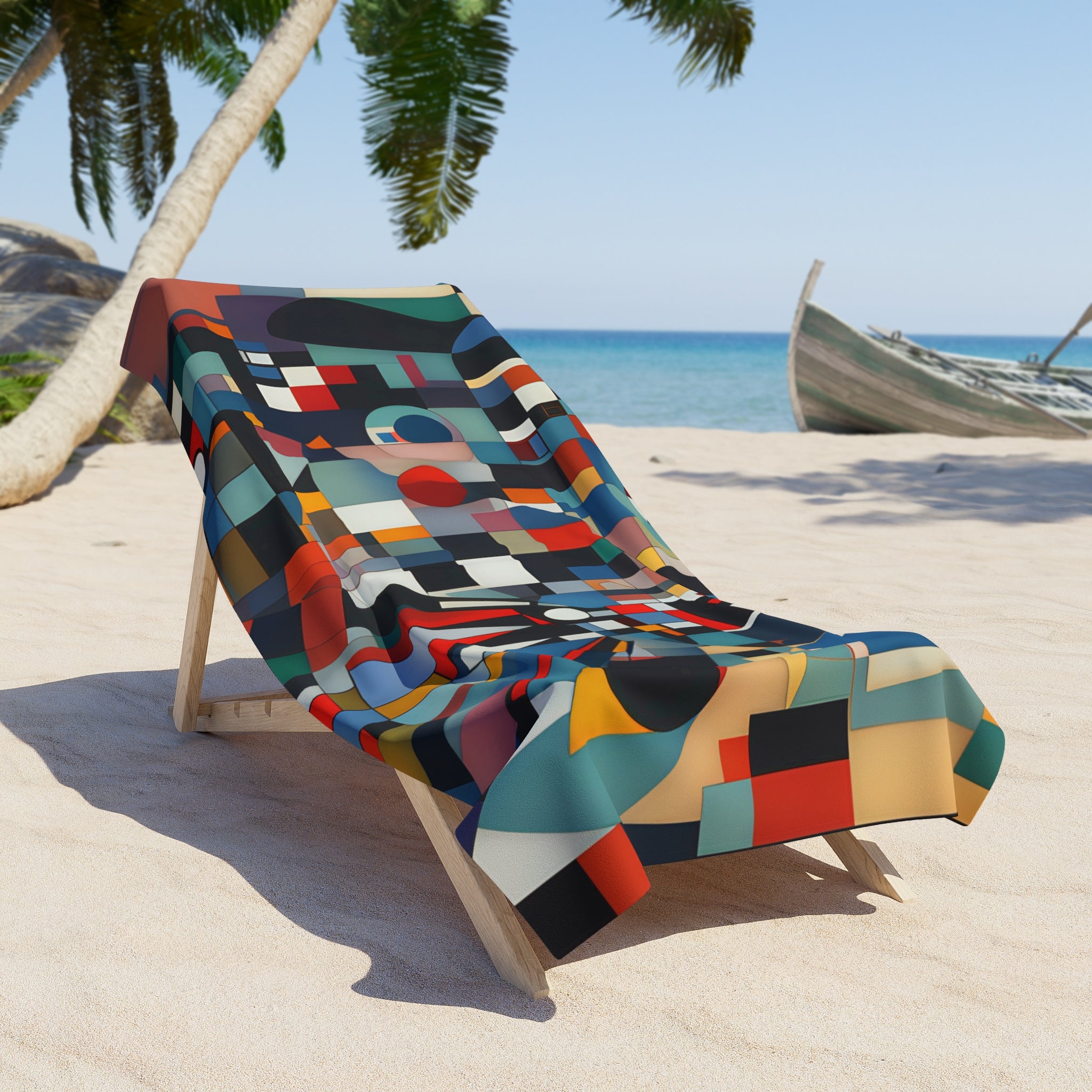 Abstract Reverie Beach Towel by JB Studio â€” close-up detail of artwork
