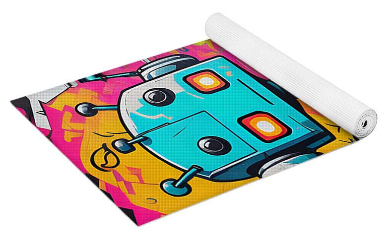 Circuit Splendor Yoga Mat by JB Studio â€” close-up detail of artwork