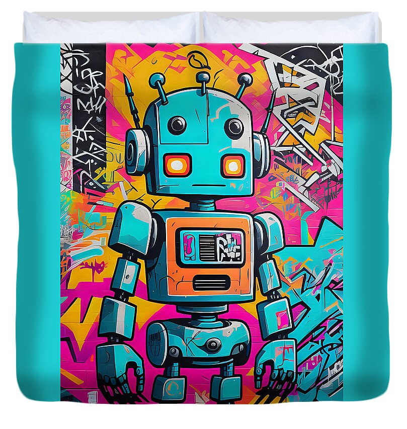 Circuit Splendor Duvet Cover by JB Studio â€” main product image