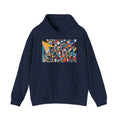 Abstract Reverie Hoodie by JB Studio â€” close-up detail of artwork