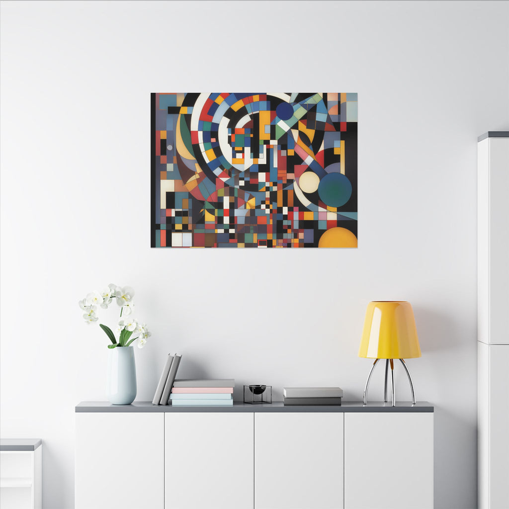 Abstract Reverie #9 gallery-wrapped canvas print â€” color wave abstract in indigo and rose, JB Studio â€” view 70