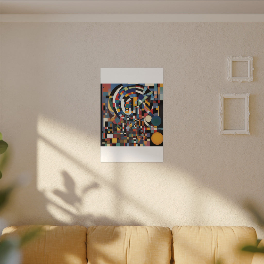 Abstract Reverie #9 gallery-wrapped canvas print â€” color wave abstract in indigo and rose, JB Studio â€” view 216