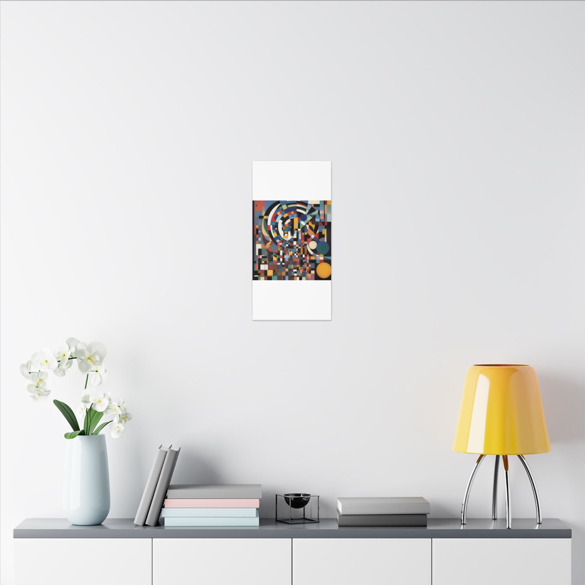 Abstract Reverie #9 gallery-wrapped canvas print â€” color wave abstract in indigo and rose, JB Studio â€” view 133