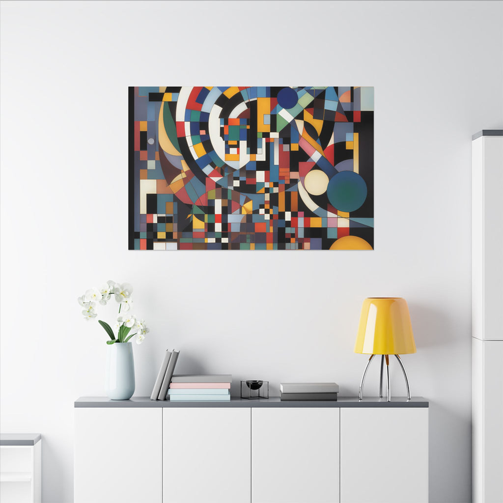 Abstract Reverie #9 gallery-wrapped canvas print â€” color wave abstract in indigo and rose, JB Studio â€” view 163