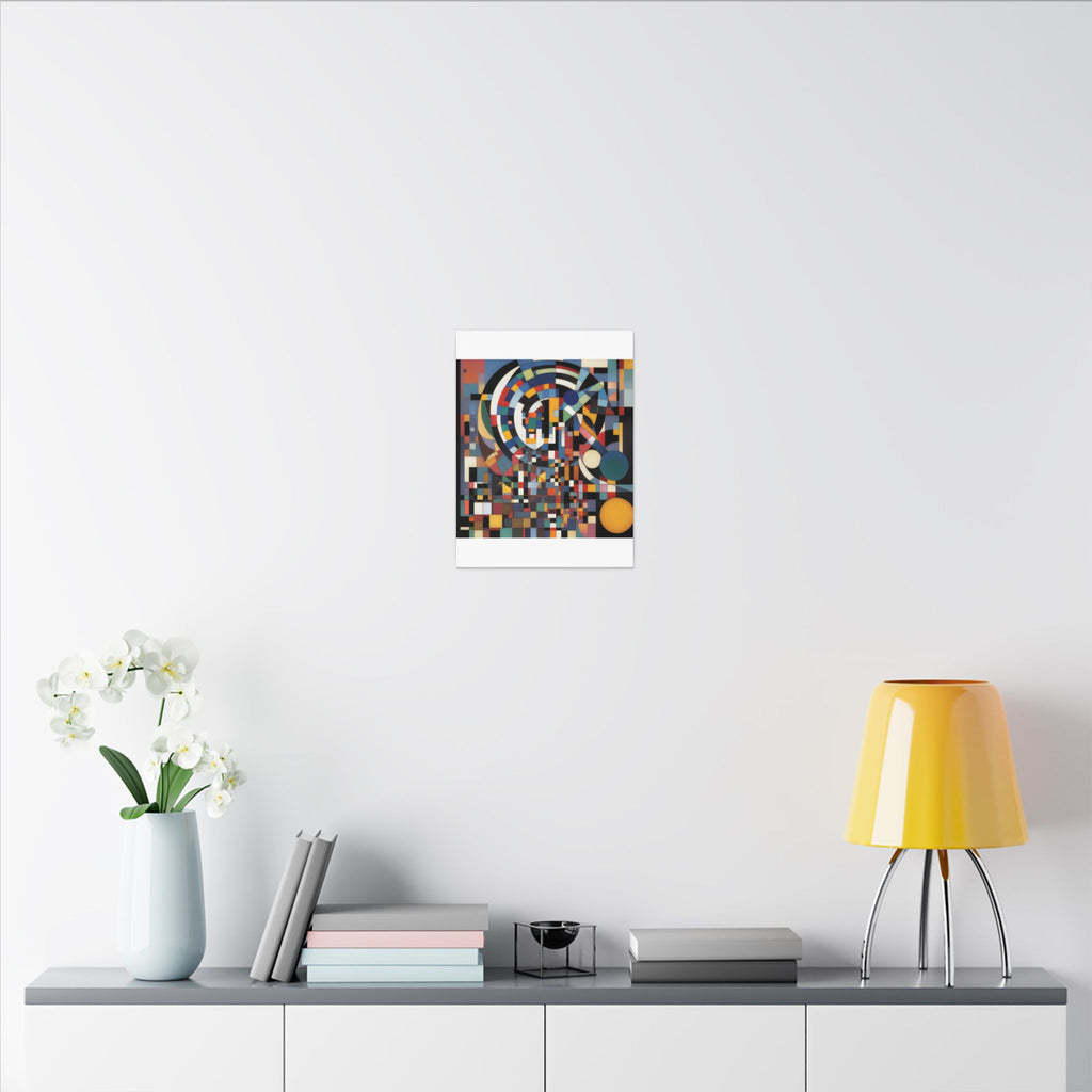 Abstract Reverie #9 gallery-wrapped canvas print â€” color wave abstract in indigo and rose, JB Studio â€” view 187