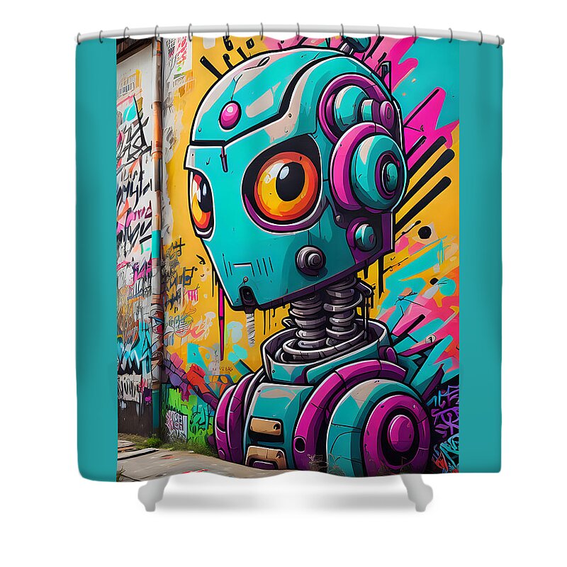 Circuit Splendor Shower Curtain by JB Studio â€” main product image
