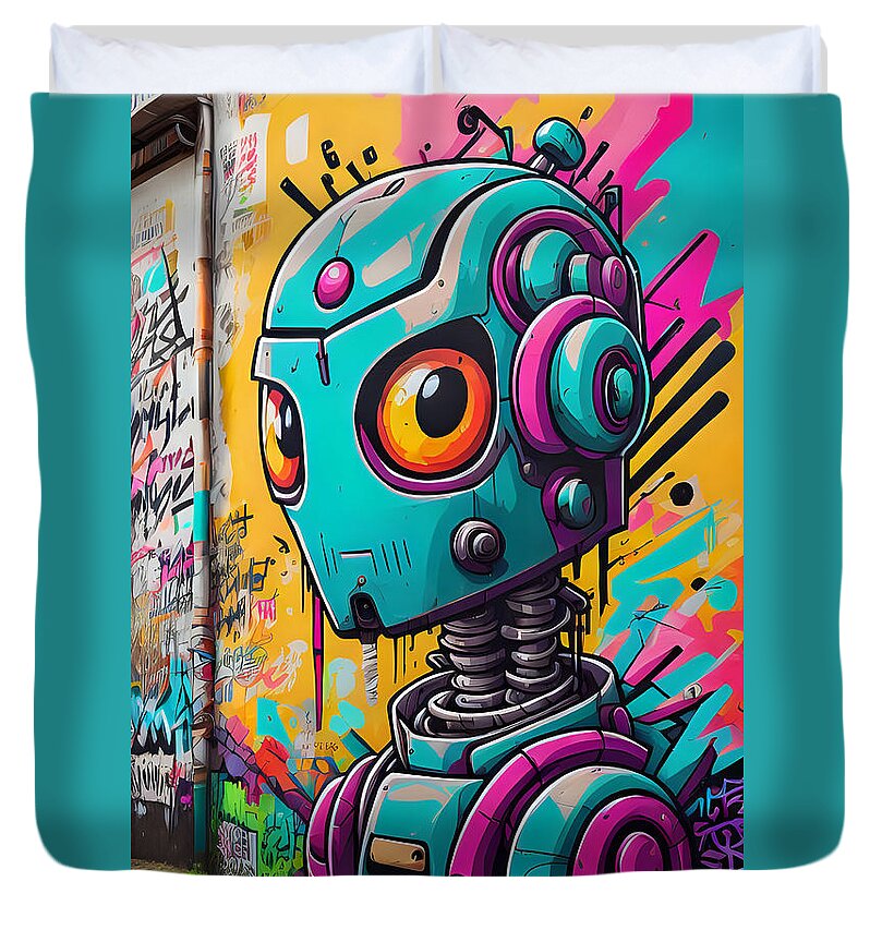 Circuit Splendor Duvet Cover by JB Studio â€” main product image