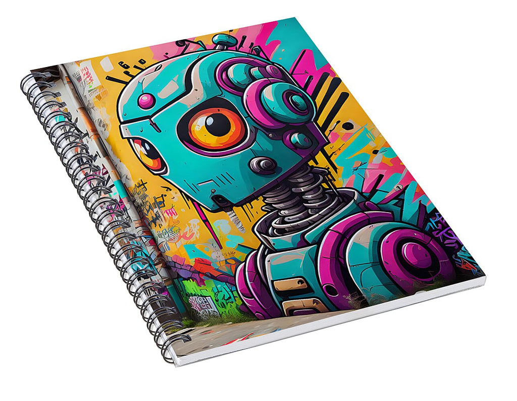 Circuit Splendor Spiral Notebook by JB Studio â€” alternate angle view