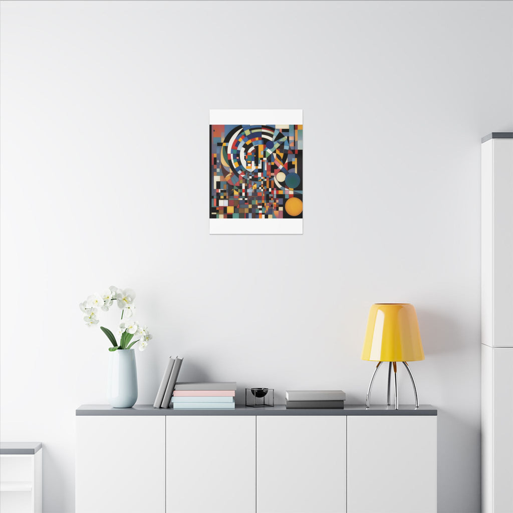Abstract Reverie #9 gallery-wrapped canvas print â€” color wave abstract in indigo and rose, JB Studio â€” view 136