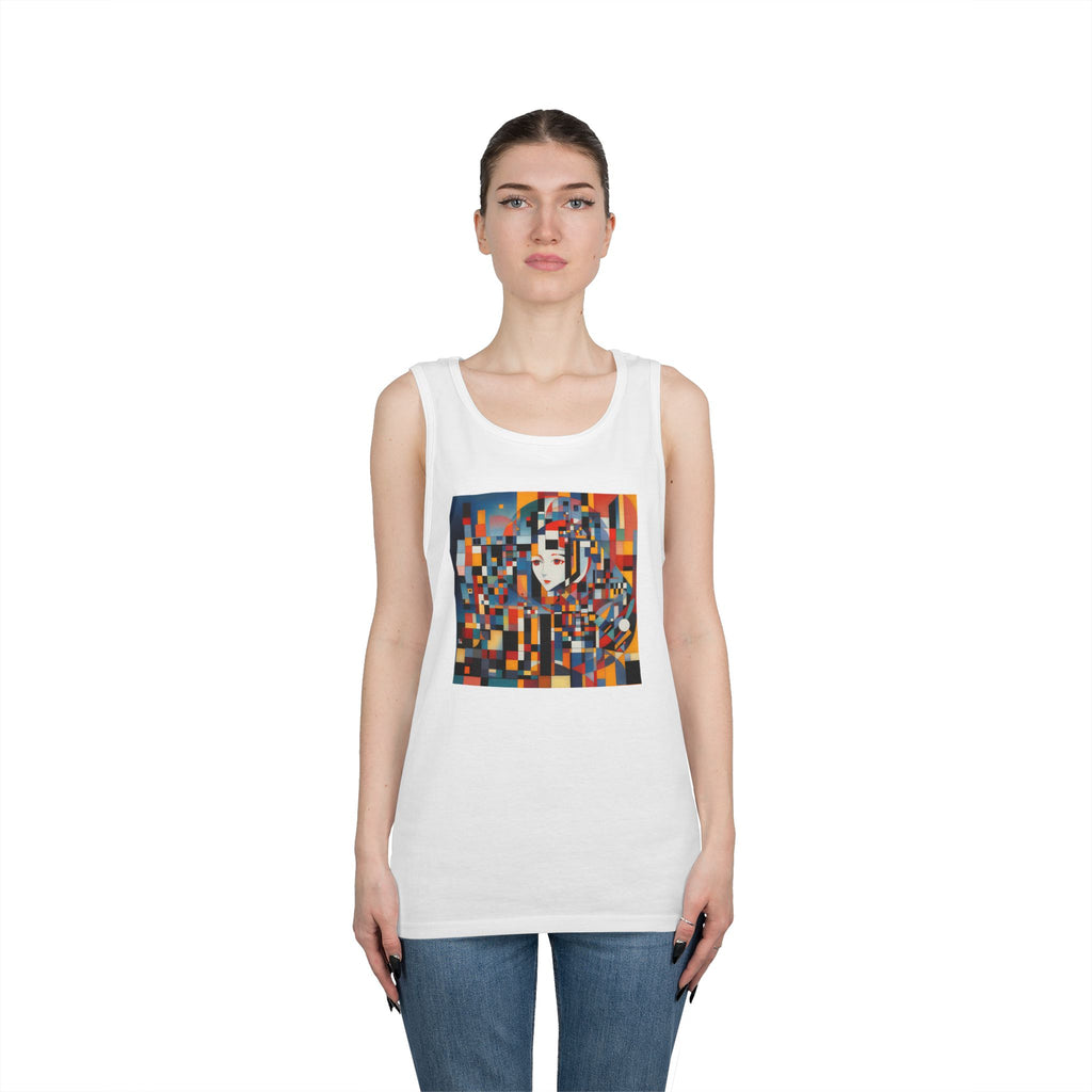 Abstract Reverie Tank Top by JB Studio â€” close-up detail of artwork