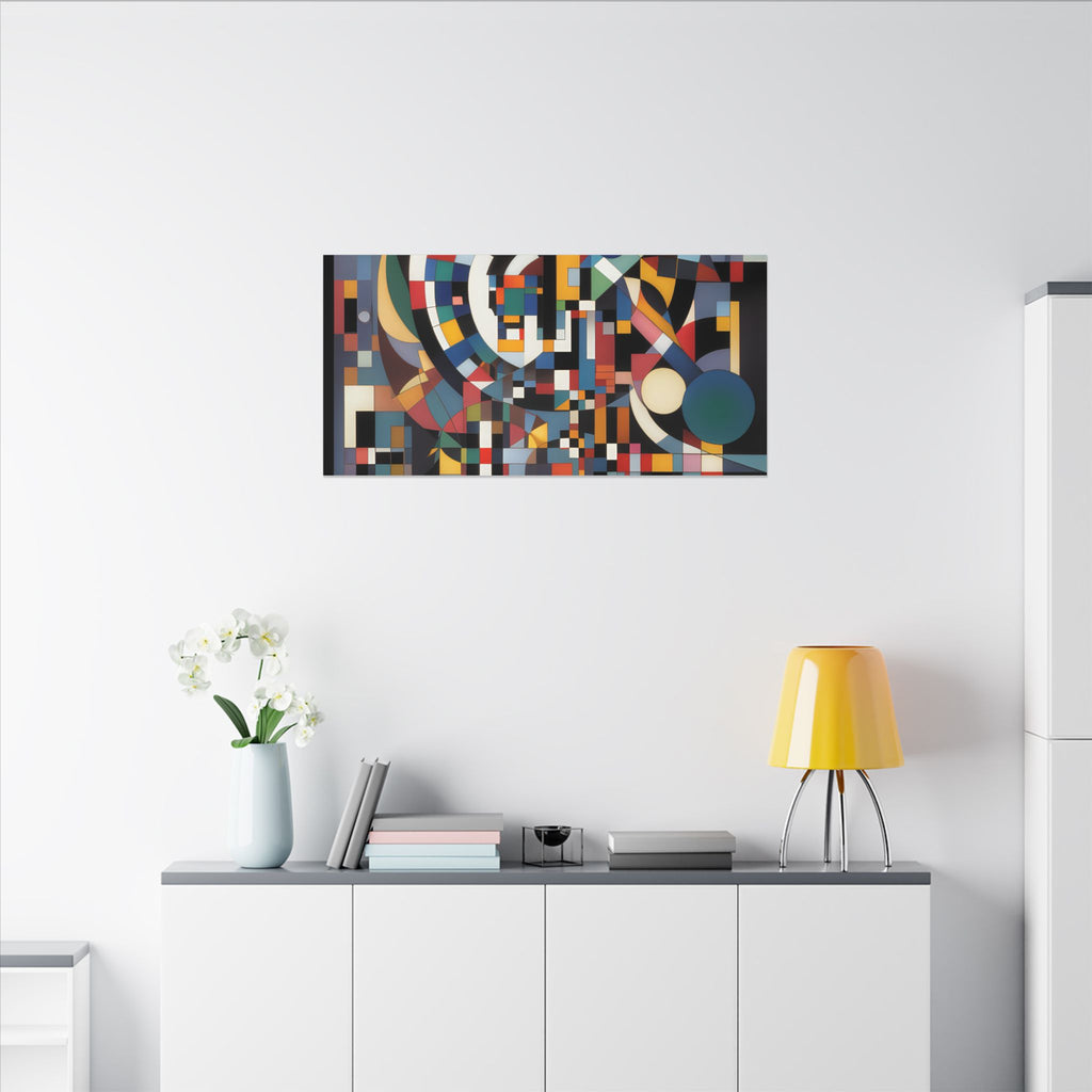 Abstract Reverie #9 gallery-wrapped canvas print â€” color wave abstract in indigo and rose, JB Studio â€” view 82