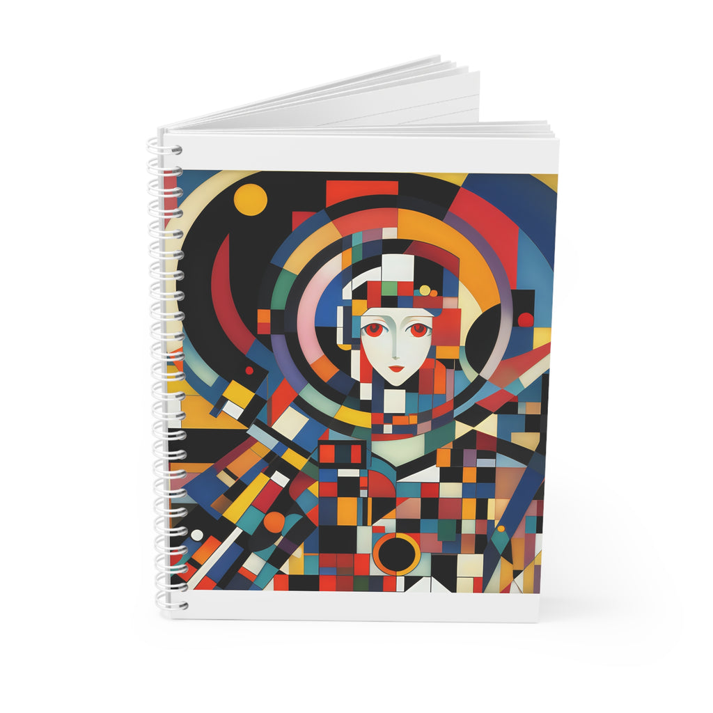 Abstract Reverie Spiral Notebook by JB Studio â€” lifestyle in-room view