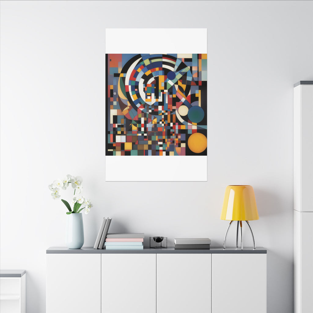 Abstract Reverie #9 gallery-wrapped canvas print â€” color wave abstract in indigo and rose, JB Studio â€” view 67
