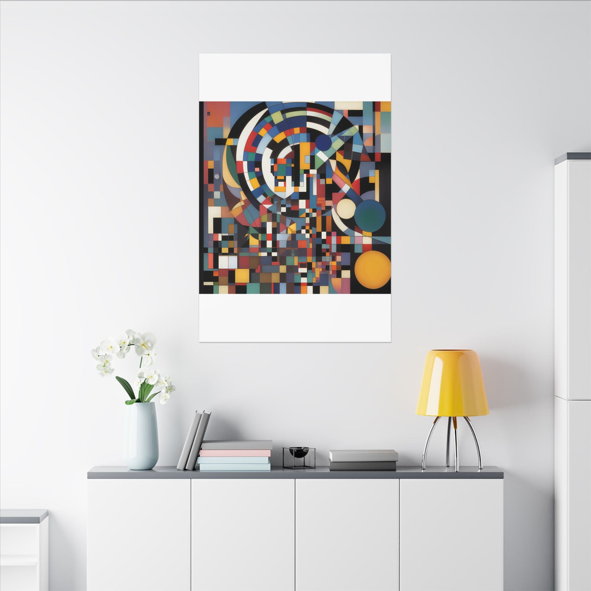 Abstract Reverie #9 gallery-wrapped canvas print â€” color wave abstract in indigo and rose, JB Studio â€” view 67