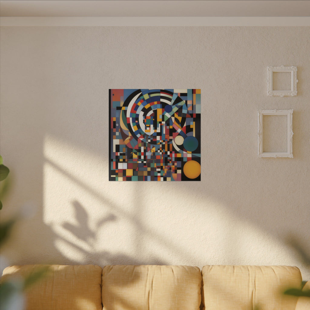 Abstract Reverie #9 gallery-wrapped canvas print â€” color wave abstract in indigo and rose, JB Studio â€” view 114