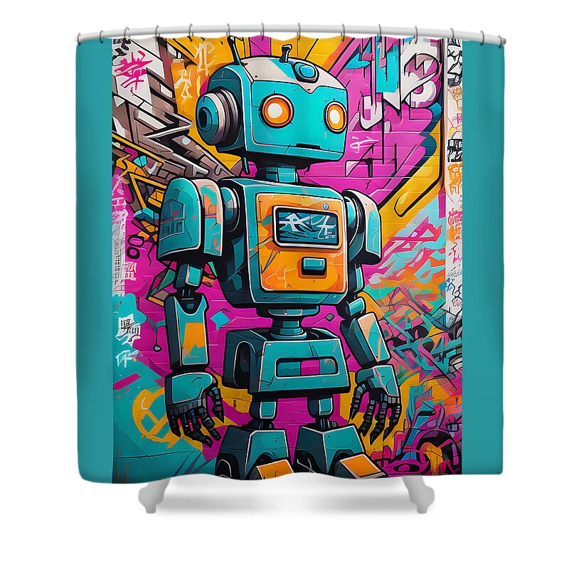Circuit Splendor Shower Curtain by JB Studio â€” main product image