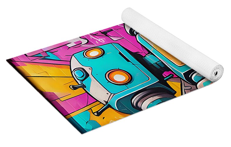 Circuit Splendor Yoga Mat by JB Studio â€” close-up detail of artwork