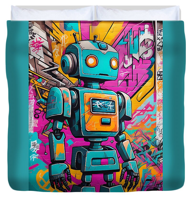 Circuit Splendor Duvet Cover by JB Studio â€” main product image
