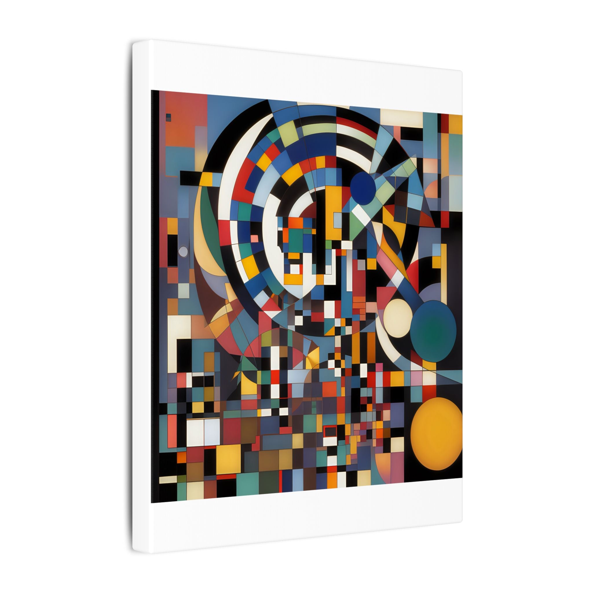 Abstract Reverie #9 gallery-wrapped canvas print â€” color wave abstract in indigo and rose, JB Studio â€” view 62