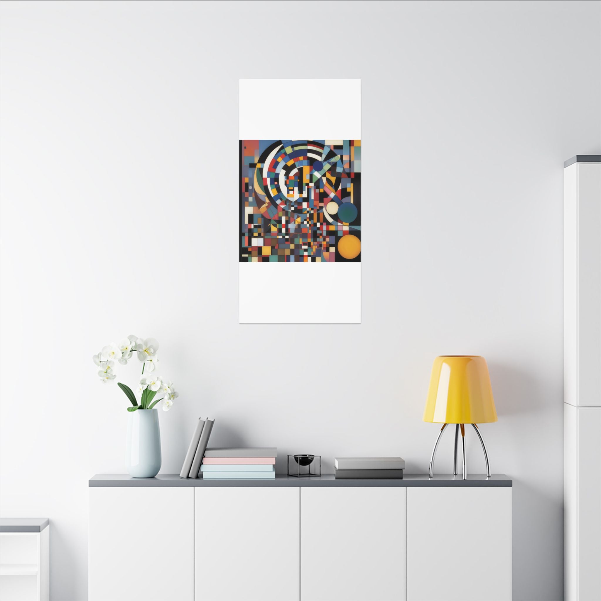 Abstract Reverie #9 gallery-wrapped canvas print â€” color wave abstract in indigo and rose, JB Studio â€” view 208