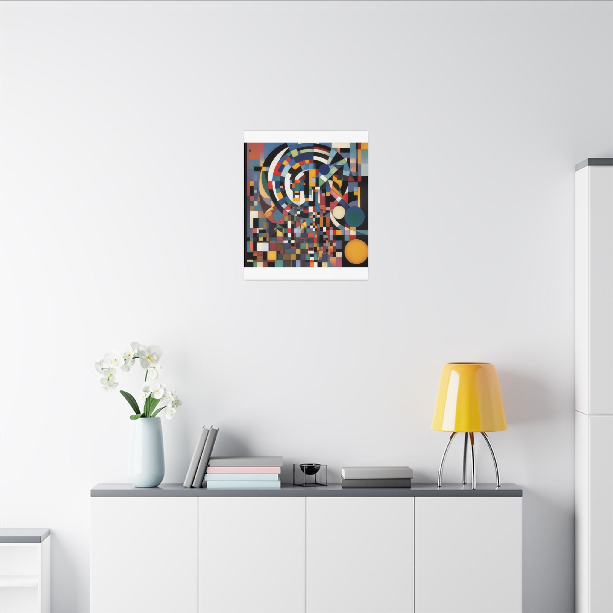Abstract Reverie #9 gallery-wrapped canvas print â€” color wave abstract in indigo and rose, JB Studio â€” view 205