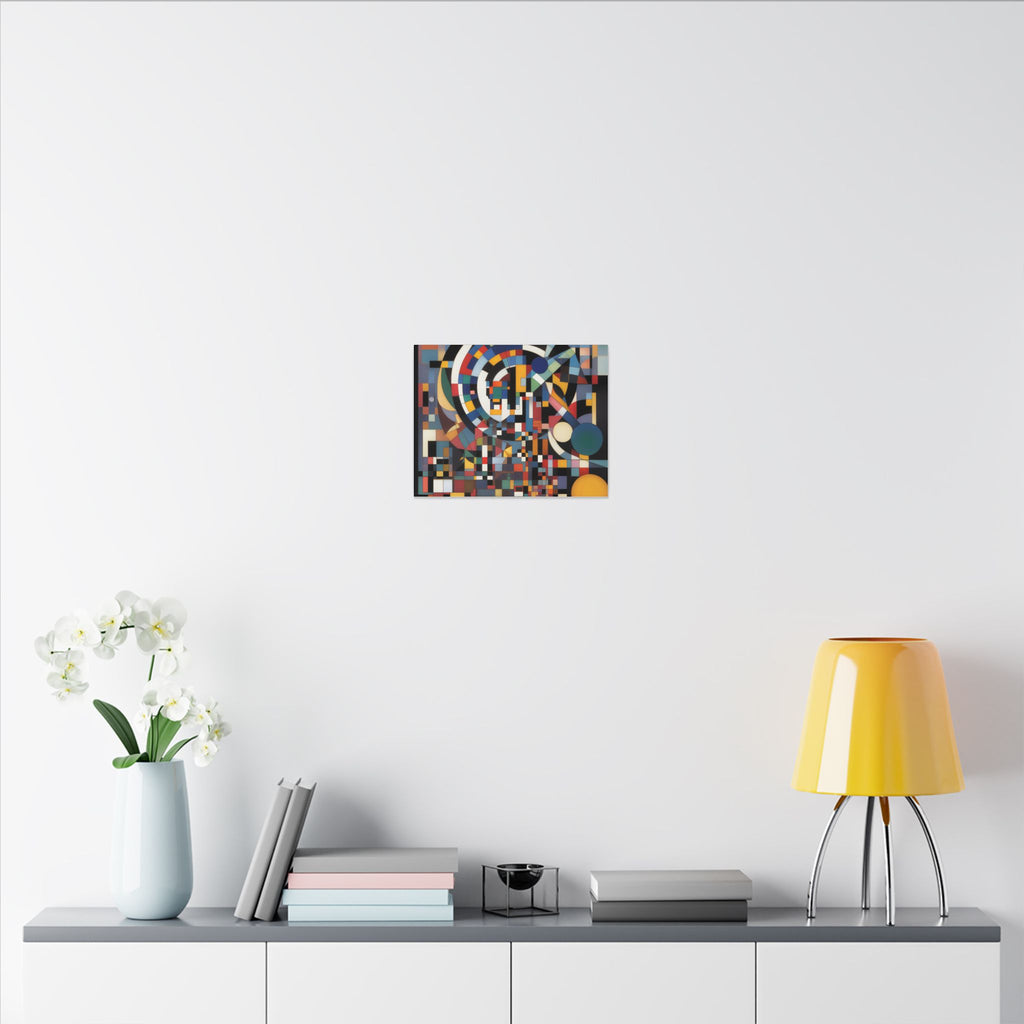 Abstract Reverie #9 gallery-wrapped canvas print â€” color wave abstract in indigo and rose, JB Studio â€” view 160