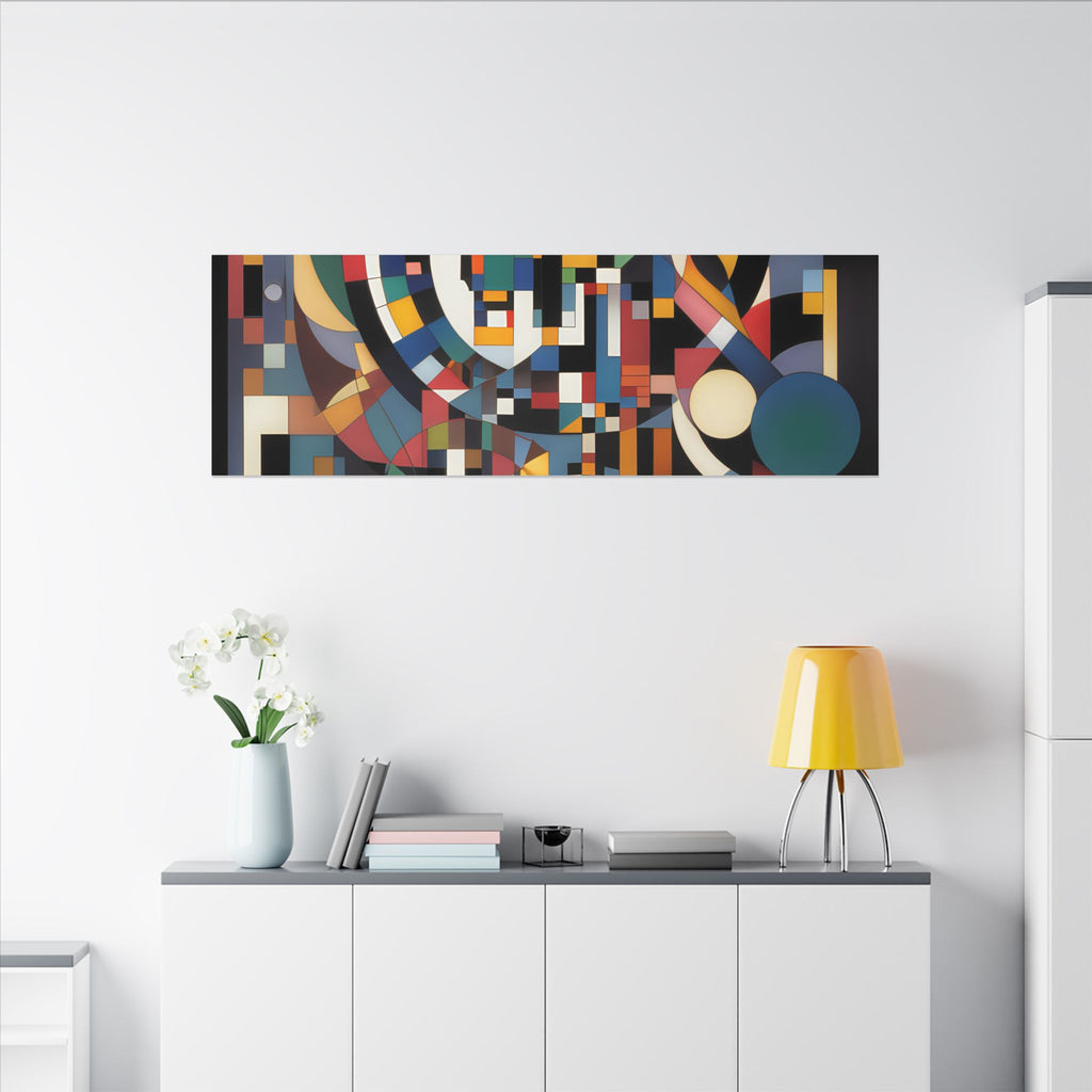 Abstract Reverie #9 gallery-wrapped canvas print â€” color wave abstract in indigo and rose, JB Studio â€” view 88