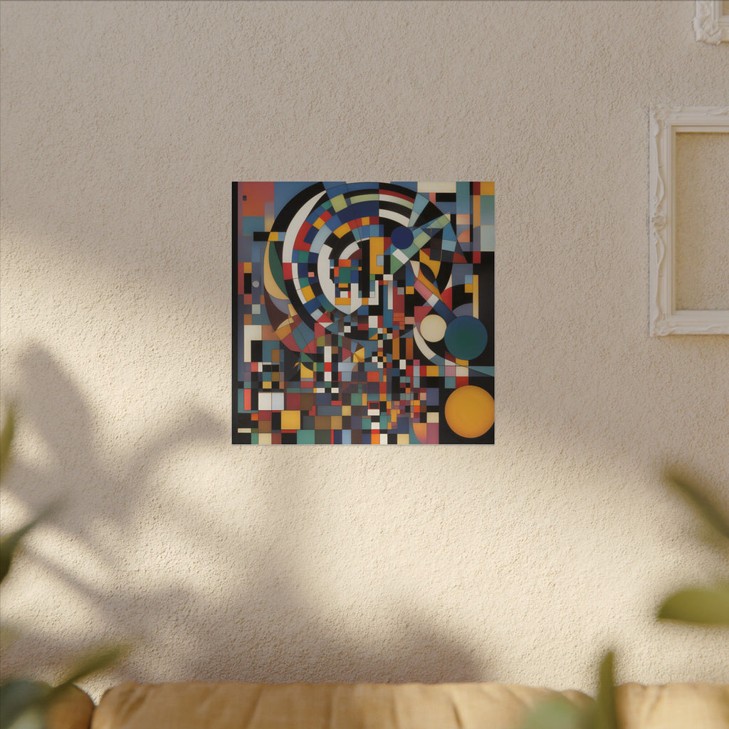 Abstract Reverie #9 gallery-wrapped canvas print â€” color wave abstract in indigo and rose, JB Studio â€” view 198