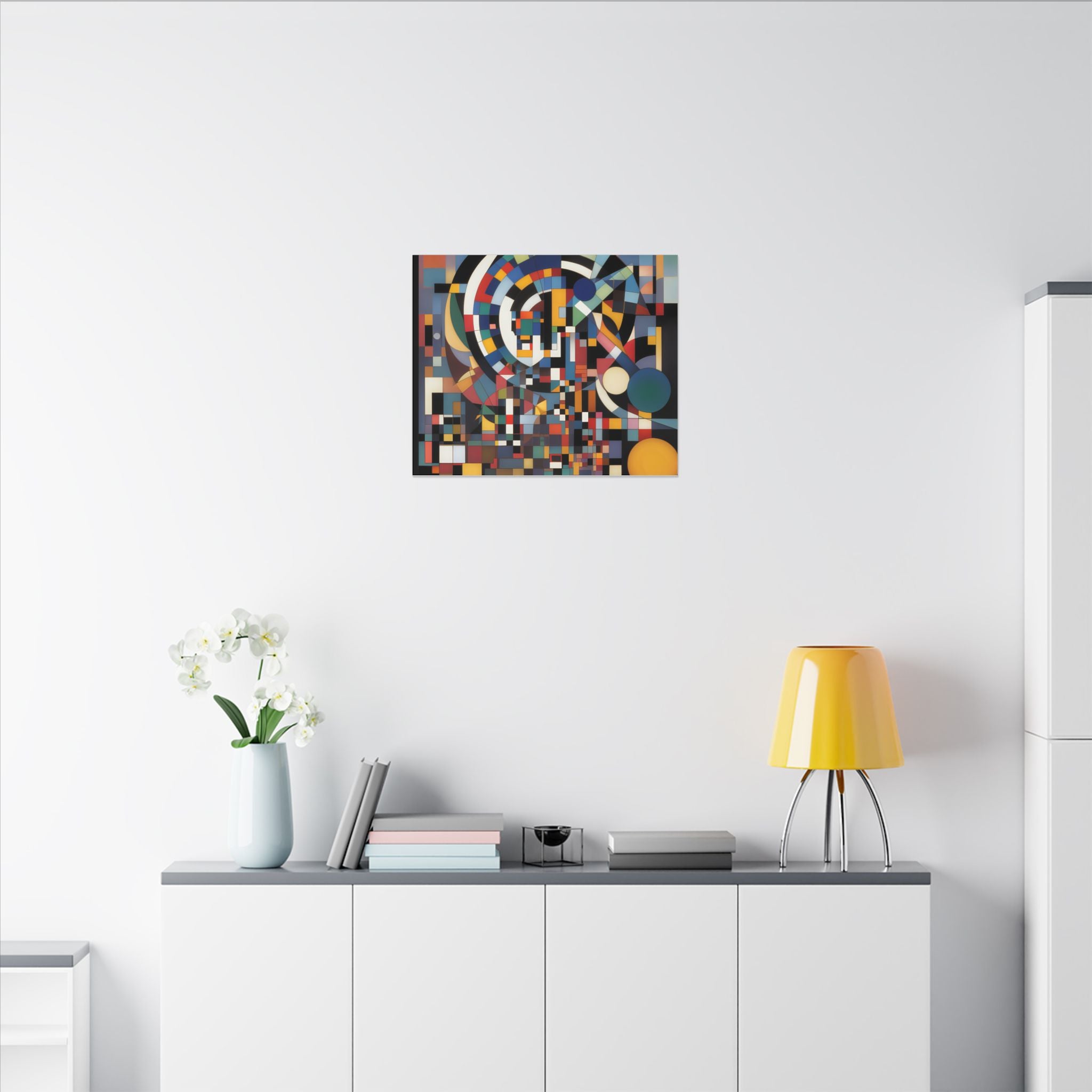 Abstract Reverie #9 gallery-wrapped canvas print â€” color wave abstract in indigo and rose, JB Studio â€” view 97