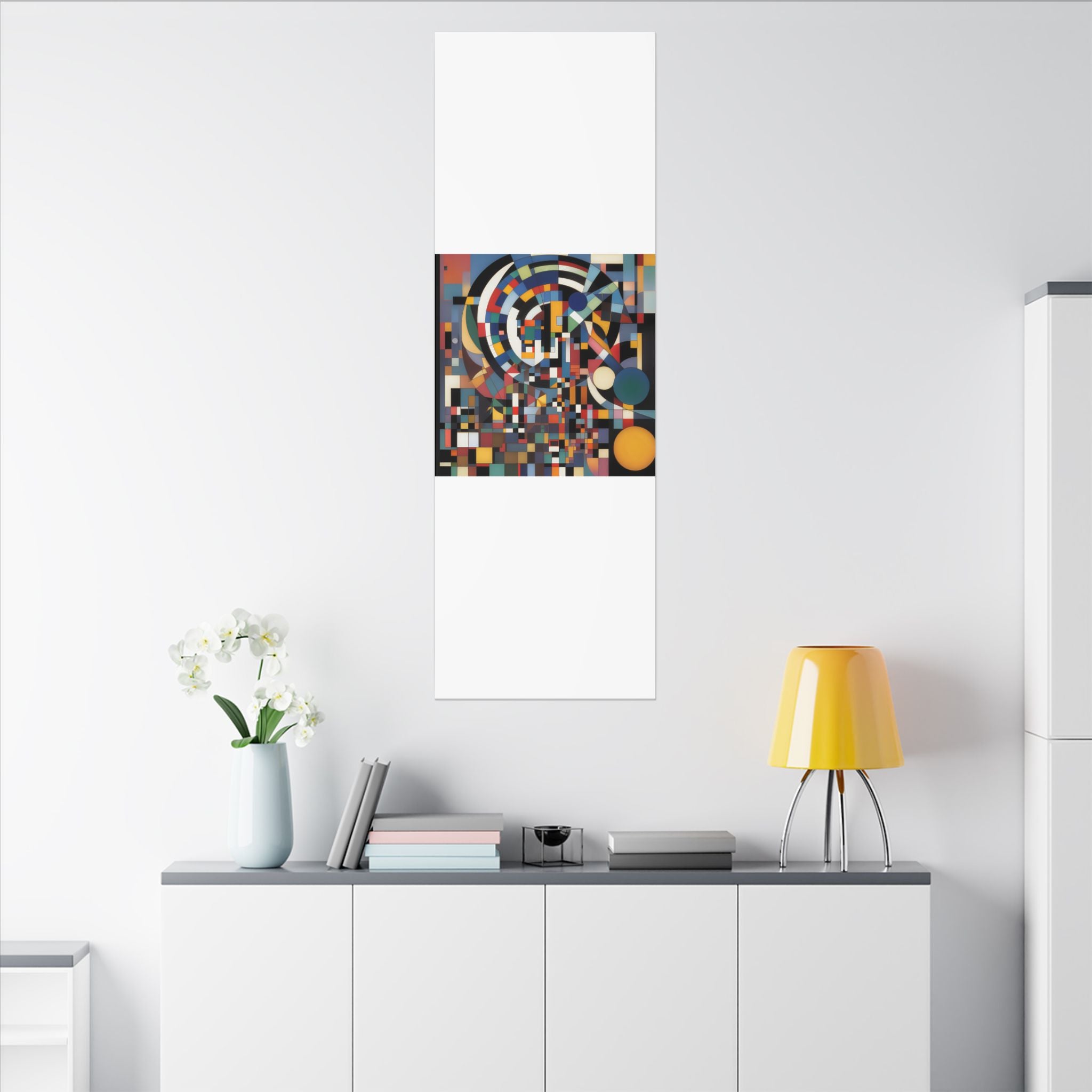 Abstract Reverie #9 gallery-wrapped canvas print â€” color wave abstract in indigo and rose, JB Studio â€” view 145